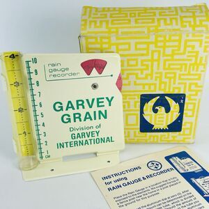 Morco Metal Rain Guage Garvey Grain Farm Feed Seed Co-op Advertising VTG NOS